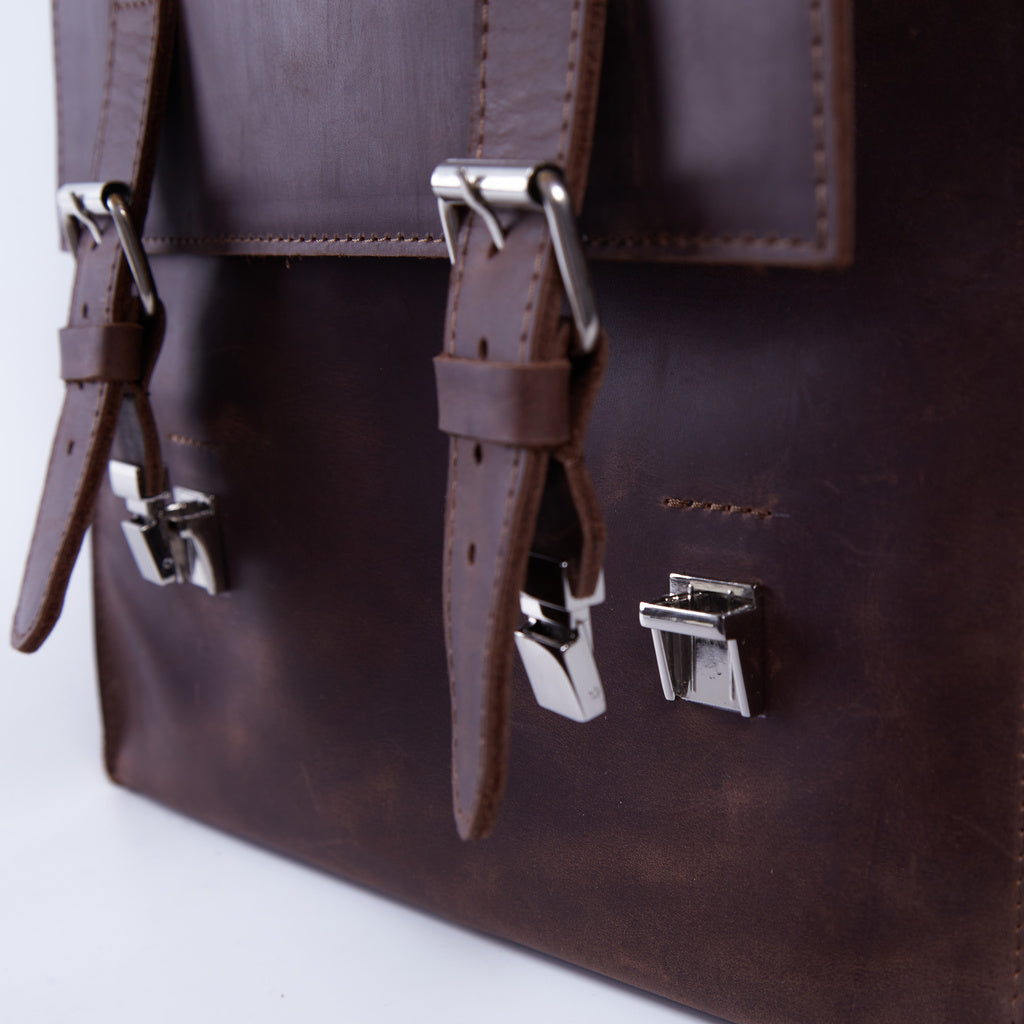 Gloria Lederrucksack mit Laptopfach