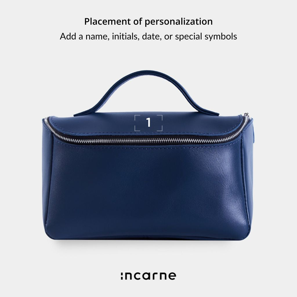 Kosmetiktasche Timeless aus klassischem Leder