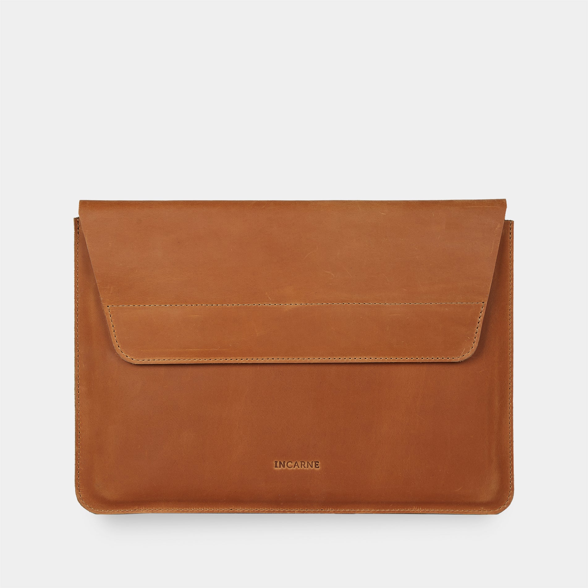 Line Laptop Sleeve, Cognac (vintage)